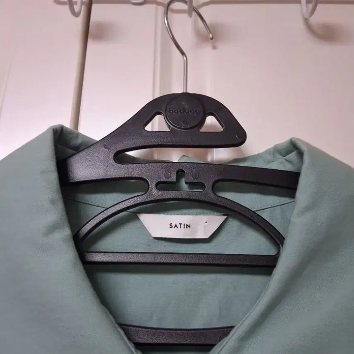 [BUNJANG] Satin Green Shirt Dress / 사틴 셔츠원피스55  satin그린원피스