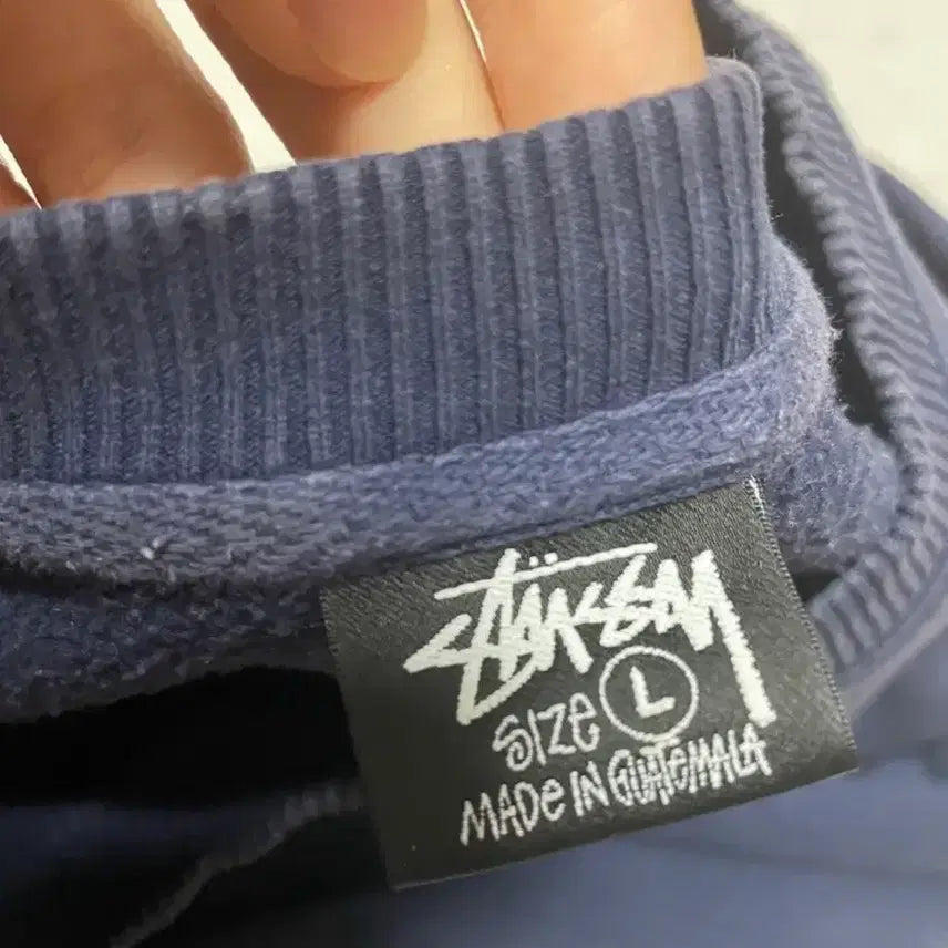 [BUNJANG] Stussy Dice Crewneck Sweatshirt Navy L / 급처) 스투시 다이스 크루넥 맨투맨 네이비 L