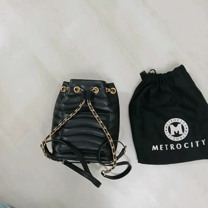 [BUNJANG] Metro City Leather Quilted Backpack / 메트로시티 소가죽퀼팅 백팩  정품