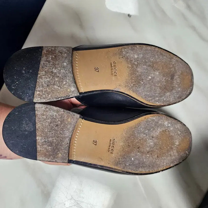 [BUNJANG] Gucci Horsebit Mule Black Leather Slippers / [정품 풀박/택포]구찌 홀스빗 뮬 블랙 230 (37)