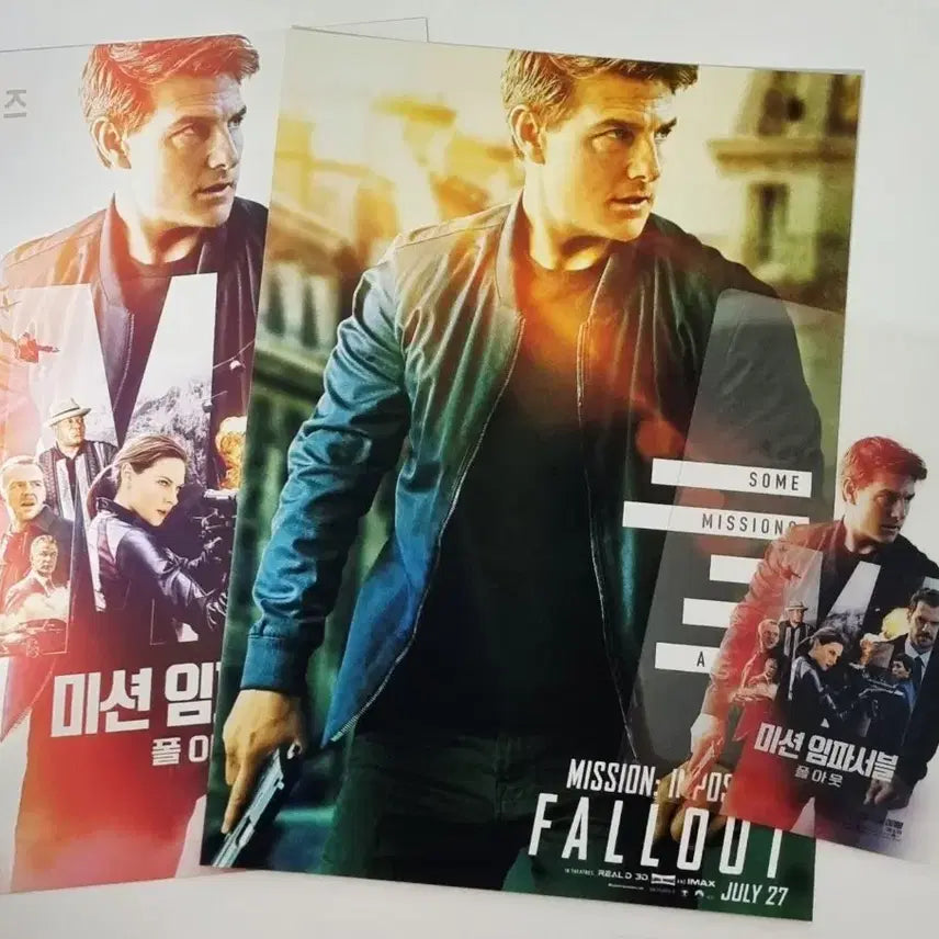 [BUNJANG] Mission: Impossible - Fallout Tom Cruise Poster + Postcard + Pamphlet Set / (무료배송)미션 임파서블 폴아웃 톰 크루즈 포스터+엽서+팜플렛