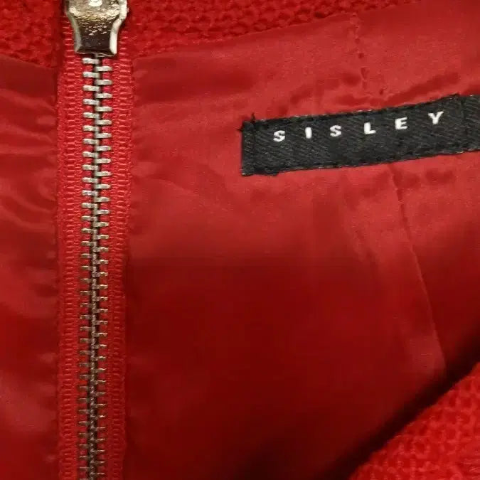 [BUNJANG] SISLEY Red Midi Skirt / SISLEY 씨슬리 빨간색 스커트85-94-165