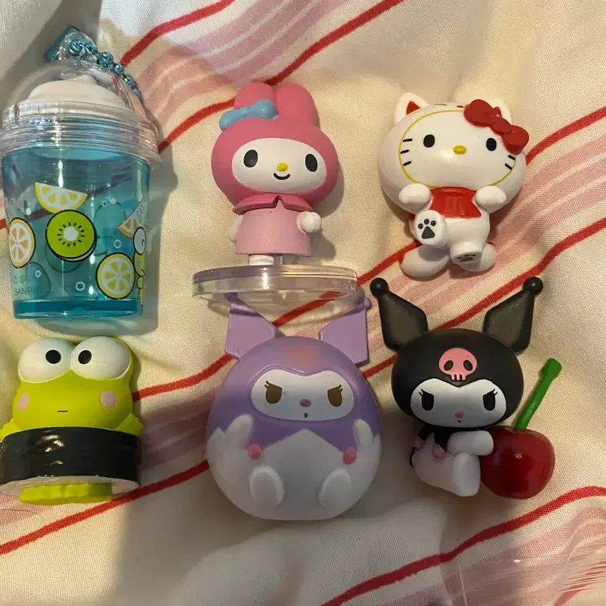 [BUNJANG] Sanrio Kuromi, My Melody, Kitty, Keroppi Figure Keyring Bundle Set / 산리오 쿠로미,마이멜로디,키티,캐로피 피규어 키링 일괄판매