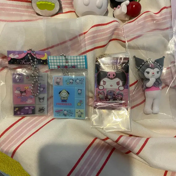 [BUNJANG] Sanrio Kuromi, My Melody, Kitty, Keroppi Figure Keyring Bundle Set / 산리오 쿠로미,마이멜로디,키티,캐로피 피규어 키링 일괄판매