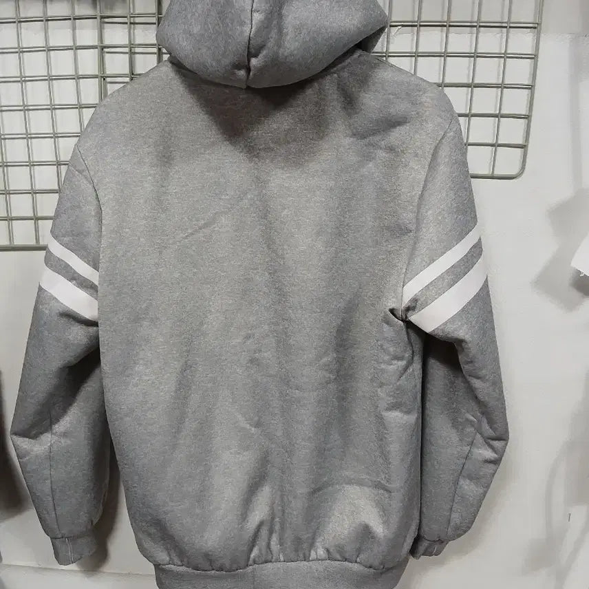[BUNJANG] 95 Fleece Lined Hooded Zip-Up Gray / 95 기모 후드 집업 그레이