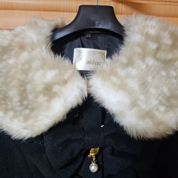 [BUNJANG] Unideer Ribbon Purple Flare Black Coat L / unideer리본퍼플레어블랙코트 L사이즈