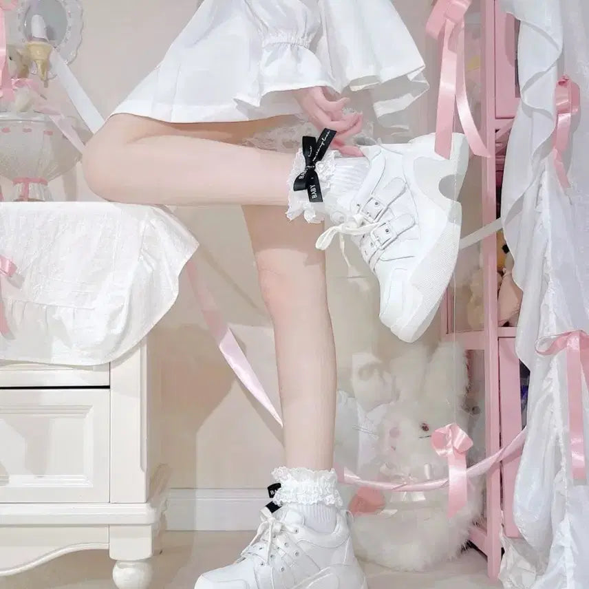 [BUNJANG] GURGUR Leather Platform Shoes / GURGUR지뢰계 서브컬쳐 전가죽 스타일리시 플랫폼 슈즈(3컬러)
