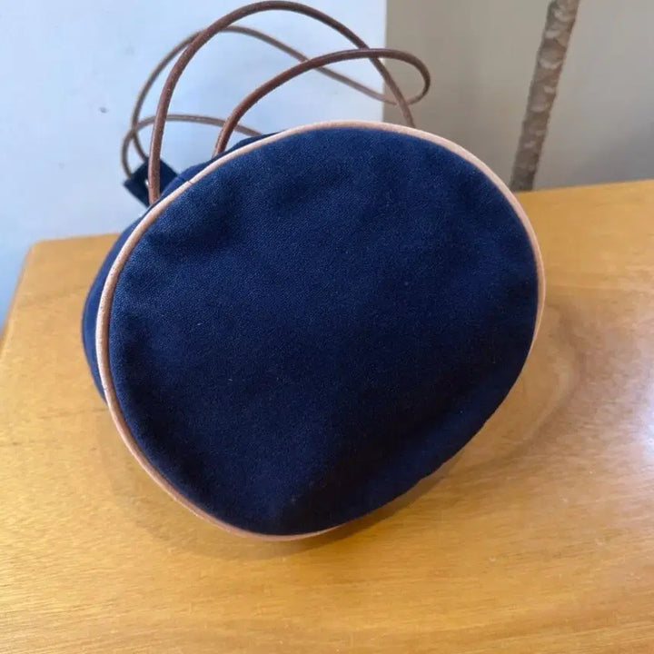 [BUNJANG] Hermès Polochon Canvas Drawstring Bucket Bag / 정품 에르메스 캔버스 폴로숑 (착용샷참고)드로우스트링 버킷백 네이비
