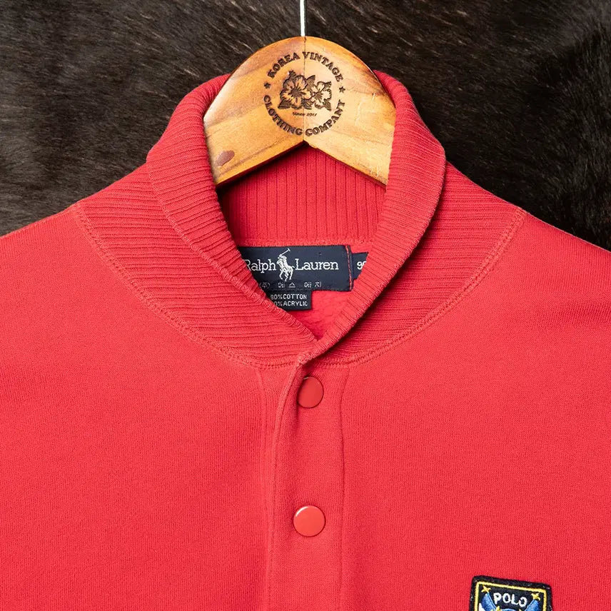 [BUNJANG] Polo Ralph Lauren 80s SH (Shinhan) Made Shoulder Collar Sweatshirt / [95] 80s 폴로 랄프로렌 에스에치 숄카라 스웻셔츠