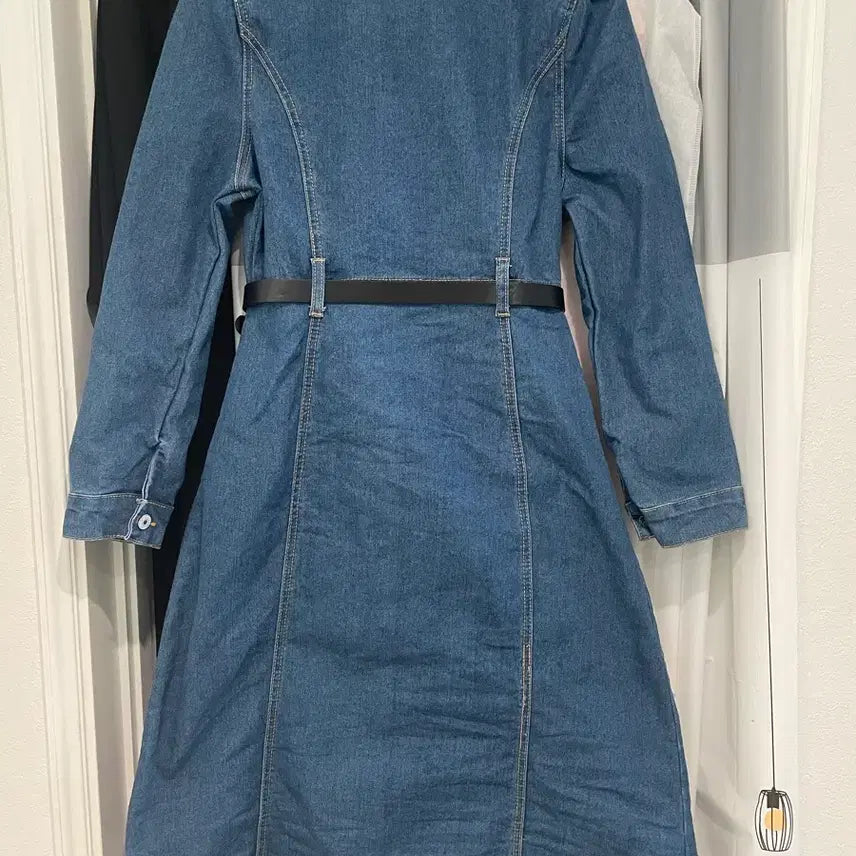 [BUNJANG] Denim Dress with Belt / 데님원피스