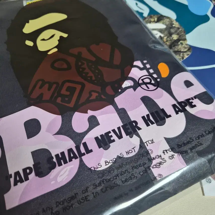 [BUNJANG] BAPE Pastel Camo Shark Milo Tee / 베이프 정품 XS 파스텔 카모 샤크 마일로 온 베이프 티