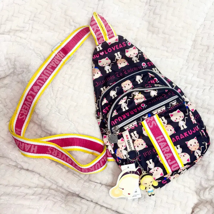 [BUNJANG] Harajuku Lovers Mini Crossbody Bag / 하라주쿠 러버스 미니 가방 헤이세이 데코라 핀터깔