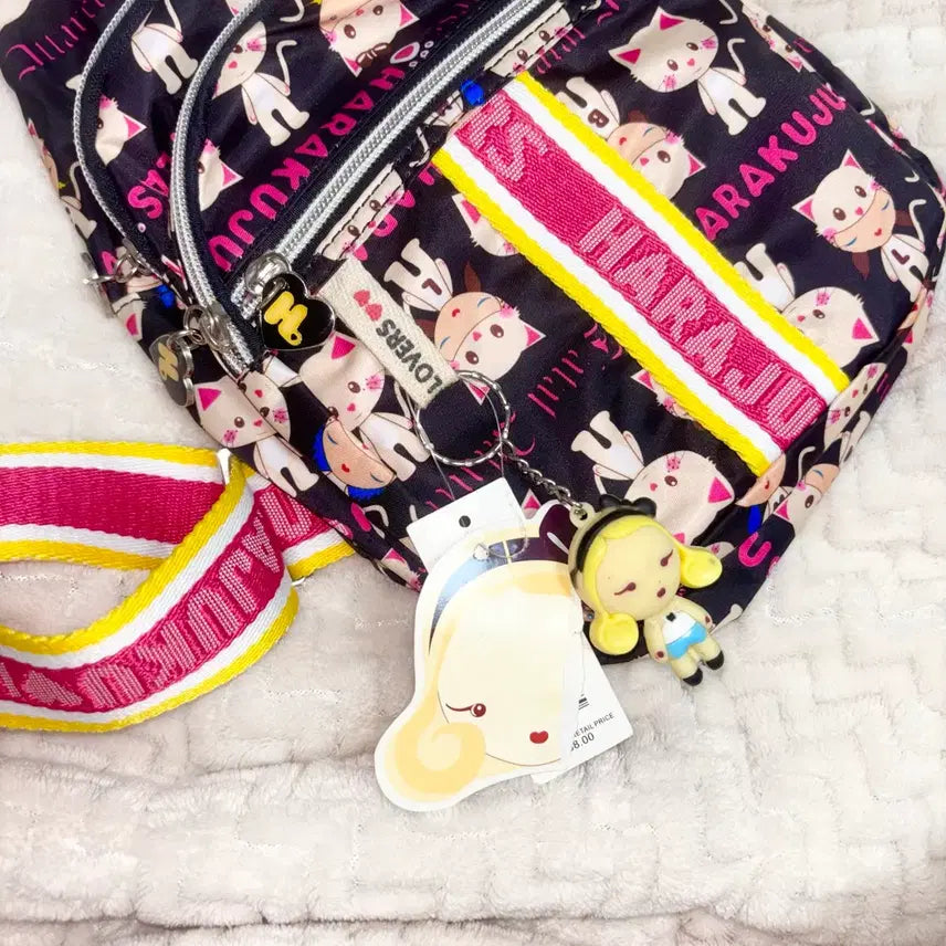 [BUNJANG] Harajuku Lovers Mini Crossbody Bag / 하라주쿠 러버스 미니 가방 헤이세이 데코라 핀터깔
