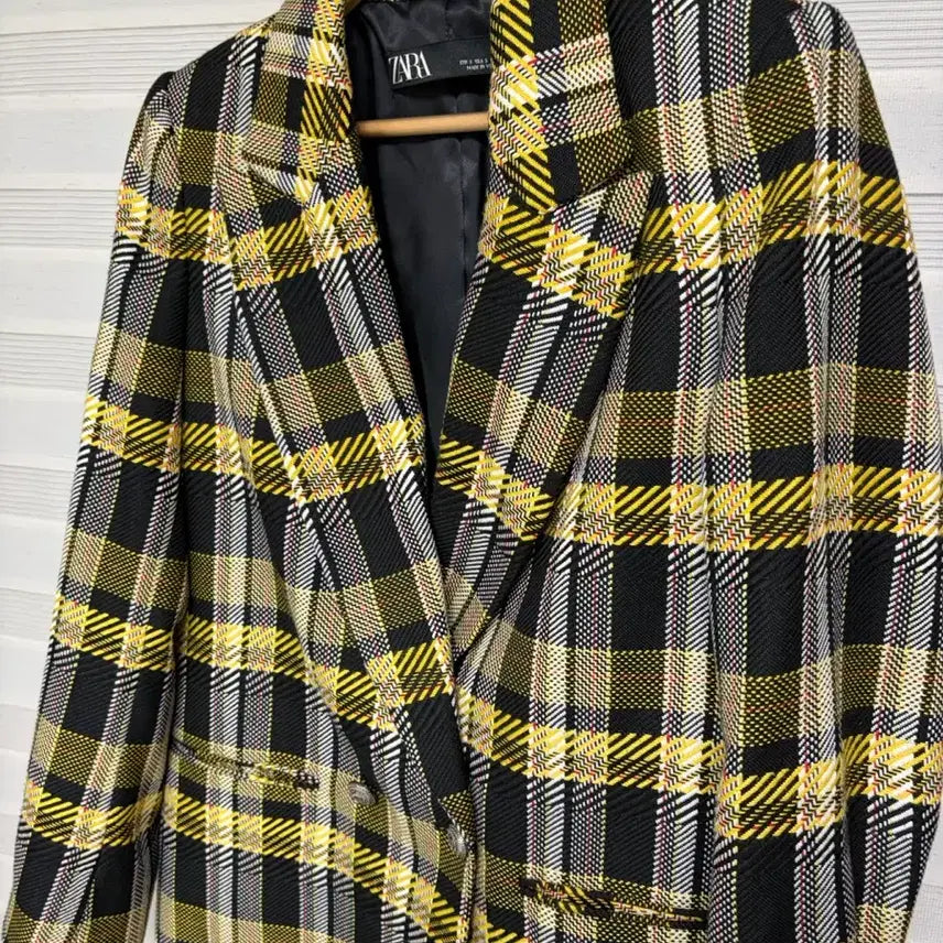 [BUNJANG] ZARA 블랙/옐로우 체크 블레이저 / ZARA 블랙/옐로우 체크 블레이저