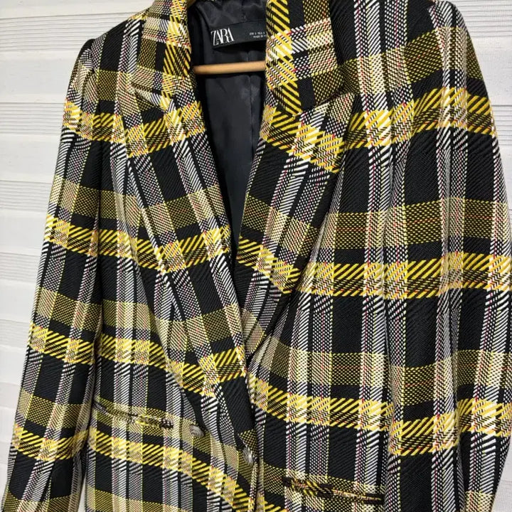 [BUNJANG] ZARA 블랙/옐로우 체크 블레이저 / ZARA 블랙/옐로우 체크 블레이저