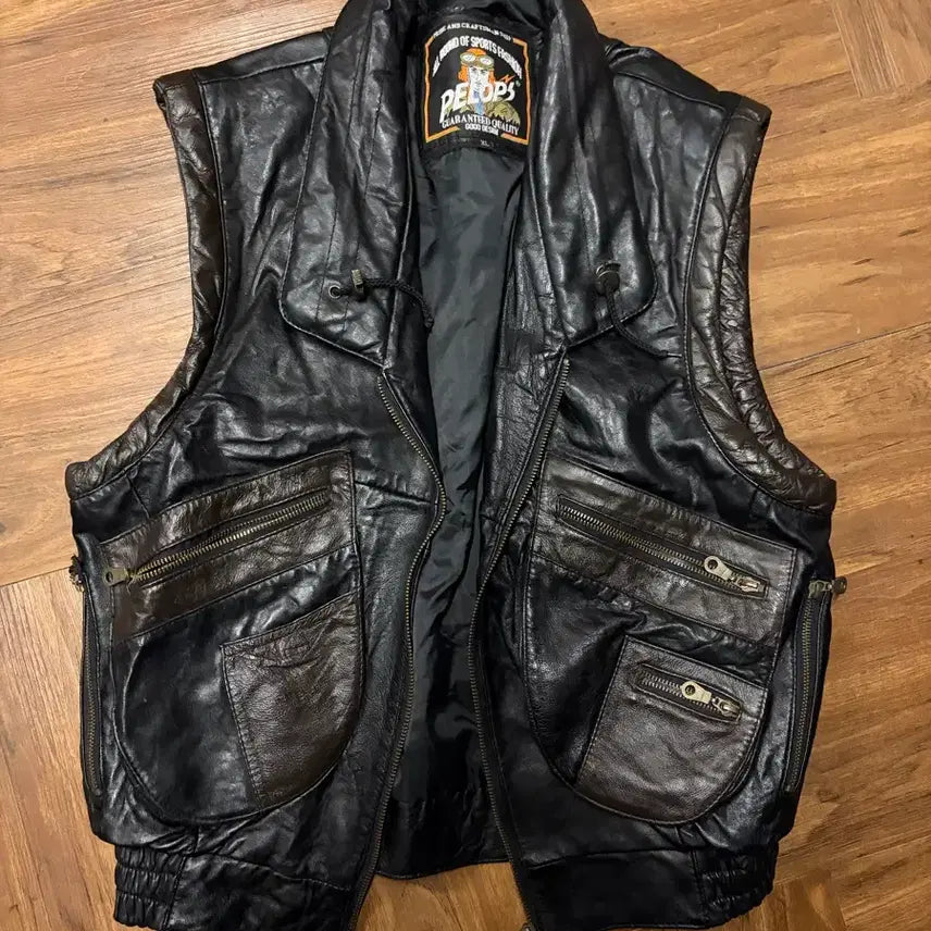 [BUNJANG] Korean Vintage Dystopia Leather Vest / 00S KOREAN VINTAGE LEATHER DYSTOPIA VEST