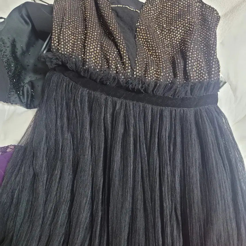 [BUNJANG] Black Embellished Performance Dress / 블랙 연주 드레스