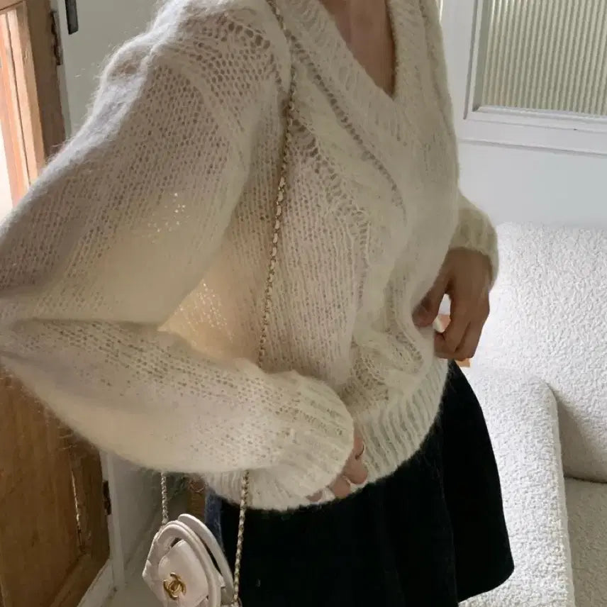 [BUNJANG] Liet Beary Knit Cream / (새상품) 리에뜨 베어리 니트 크림 판매해요