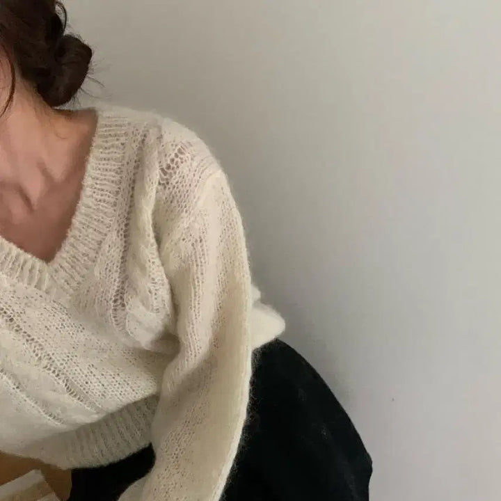 [BUNJANG] Liet Beary Knit Cream / (새상품) 리에뜨 베어리 니트 크림 판매해요