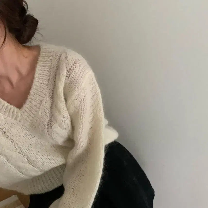 [BUNJANG] Liet Beary Knit Cream / (새상품) 리에뜨 베어리 니트 크림 판매해요