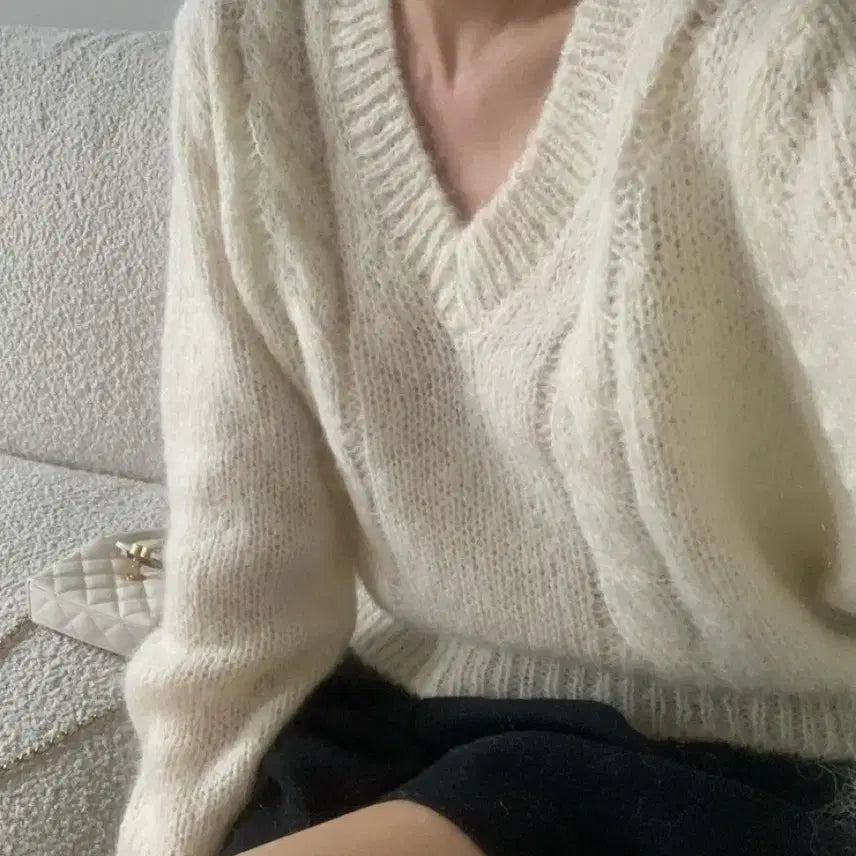 [BUNJANG] Liet Beary Knit Cream / (새상품) 리에뜨 베어리 니트 크림 판매해요