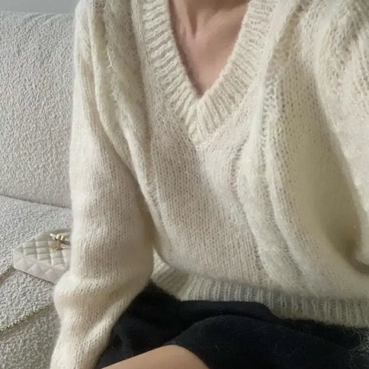 [BUNJANG] Liet Beary Knit Cream / (새상품) 리에뜨 베어리 니트 크림 판매해요