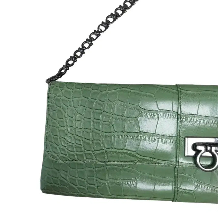[BUNJANG] Vintage Python Leather Chain Bag Clutch / 빈티지 파이톤 레더 체인백 클러치