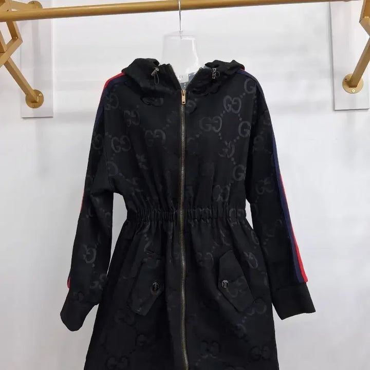 [BUNJANG] Unbranded Black Long Hooded Jacket / 여성 후드 롱 자켓 블랙44~55안