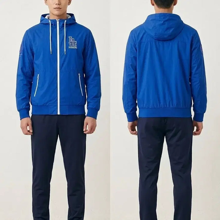 [BUNJANG] MLB LA Dodgers Hooded Windbreaker Jacket (Size 100) / MLB LA 다저스 후드 바람막이 100