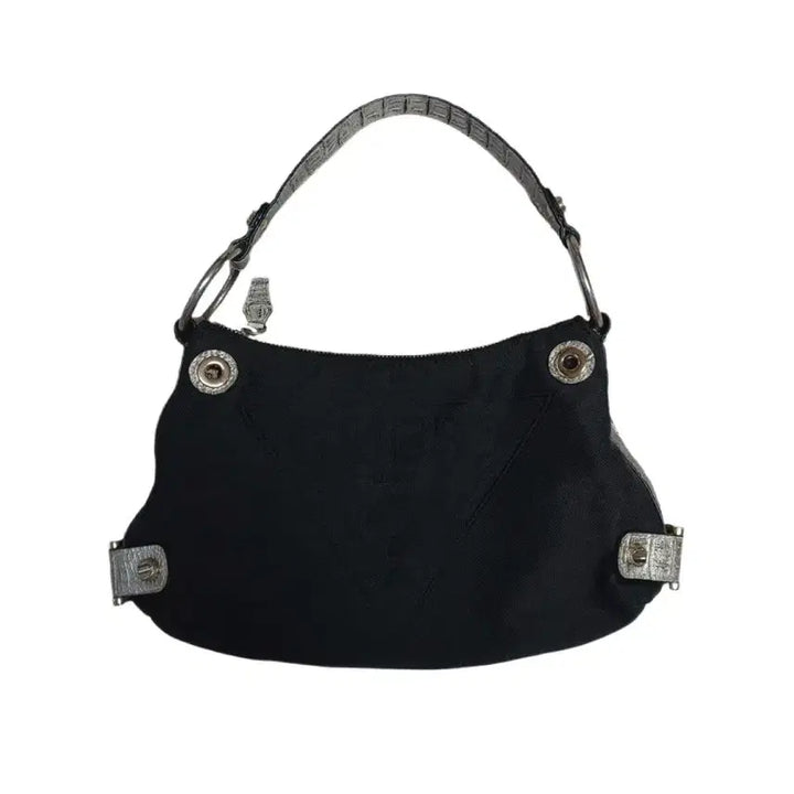 [BUNJANG] Guess Cotton Shoulder Bag Black / 게스 GUESS 코튼 숄더백 블랙 Y2K