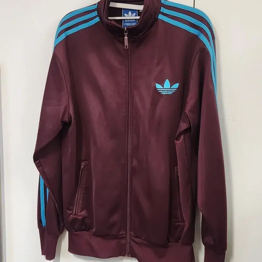 [BUNJANG] Adidas Firebird Maroon Burgundy Jersey L / 아디다스 마룬버건디 파이어버드 져지 L