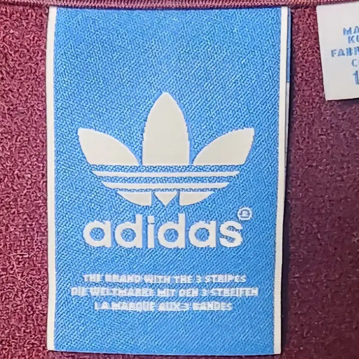 [BUNJANG] Adidas Firebird Maroon Burgundy Jersey L / 아디다스 마룬버건디 파이어버드 져지 L