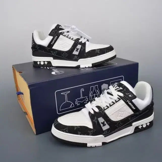[BUNJANG] LV Trainer Black and White Sneakers / 롯데백화점에서 구매한 LV 트레이너 흑백 운동화