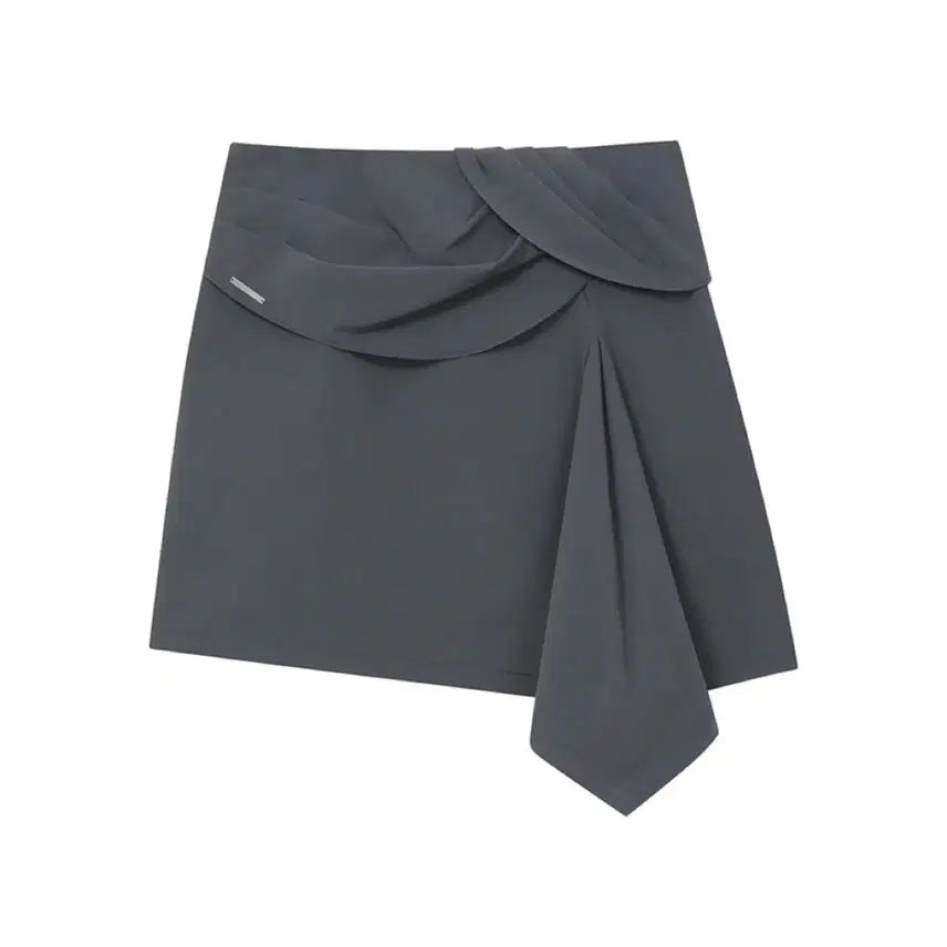 [BUNJANG] Miseki Seoul Layered Chiffon Mini Skirt / 미세키서울 레이어드 쉬폰 미니 스커트 차콜 1사이즈