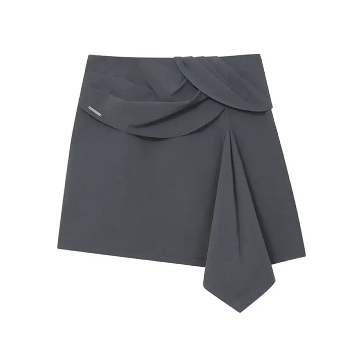 [BUNJANG] Miseki Seoul Layered Chiffon Mini Skirt / 미세키서울 레이어드 쉬폰 미니 스커트 차콜 1사이즈