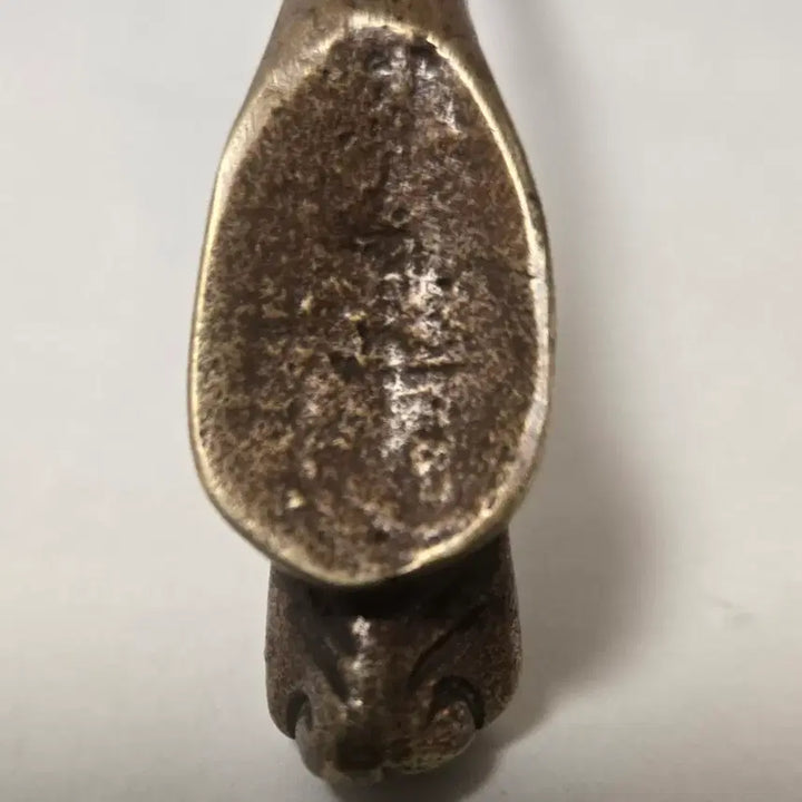 [BUNJANG] Antique Dragon Head Ladle with Child Statue / 희귀 고미술] 용두 동자상 관불 국자 (관불표)