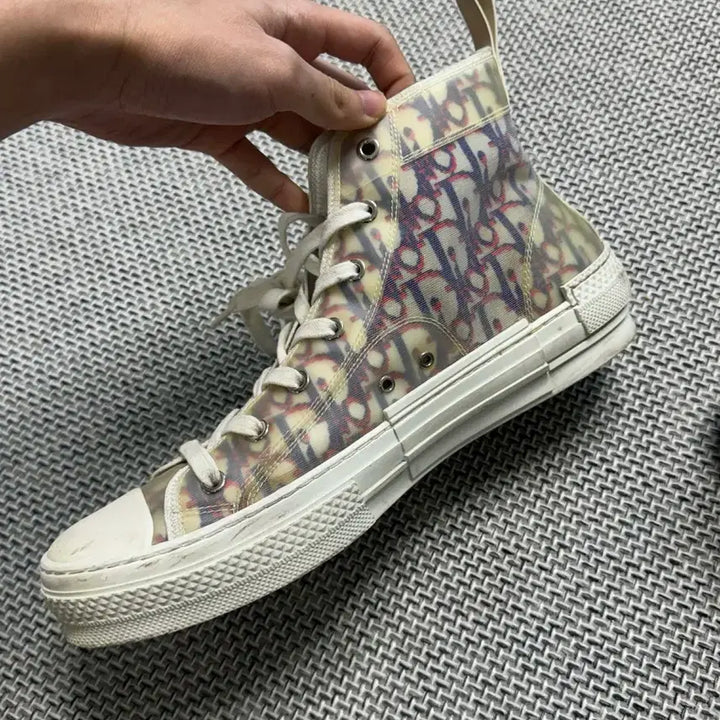 [BUNJANG] Dior Oblique High-Top Sneakers / (한정판) 디올 오블리크 하이탑 멀티 스니커즈