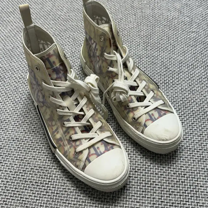 [BUNJANG] Dior Oblique High-Top Sneakers / (한정판) 디올 오블리크 하이탑 멀티 스니커즈
