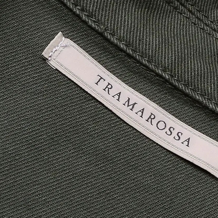 [BUNJANG] Tramarossa Olive Green Denim Belted Jacket / 트라마로사 [Tramarossa] 올리브 그린 데님 이태리 벨티드 자켓