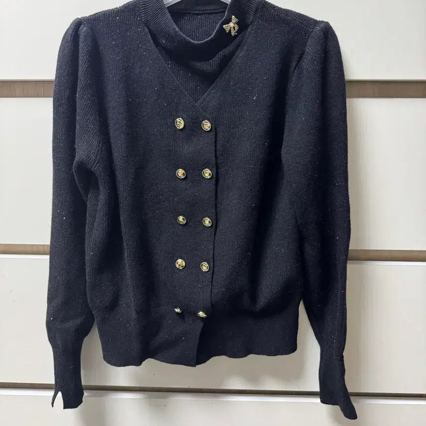 [BUNJANG] Styleonme Ribbon Brooch Cardigan / 스타일온미 리본 브로치 가디건 새상품