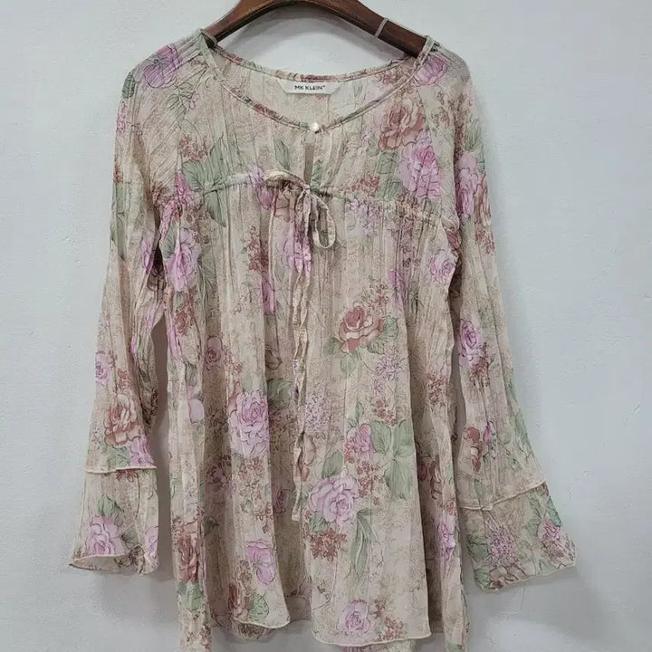 [BUNJANG] MK KLEIN Floral Chiffon Blouse / MK KLEIN 쉬폰 블라우스