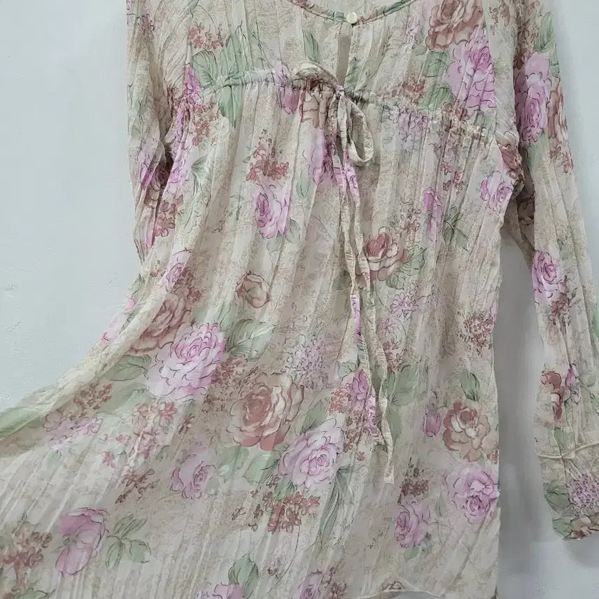 [BUNJANG] MK KLEIN Floral Chiffon Blouse / MK KLEIN 쉬폰 블라우스