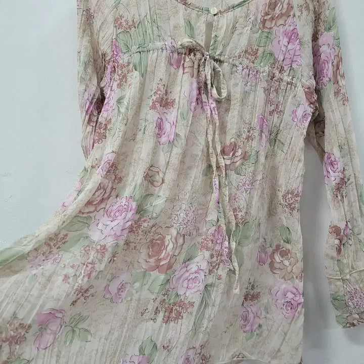 [BUNJANG] MK KLEIN Floral Chiffon Blouse / MK KLEIN 쉬폰 블라우스