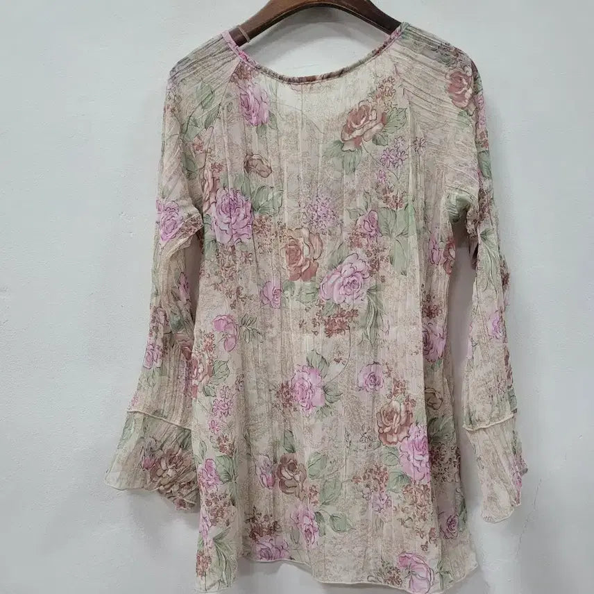 [BUNJANG] MK KLEIN Floral Chiffon Blouse / MK KLEIN 쉬폰 블라우스