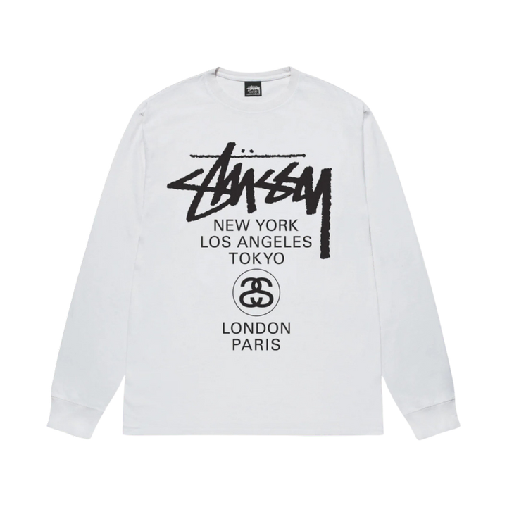 [BUNJANG] Stussy World Tour Long Sleeve T-shirt / (해외/S~XL/스탁) 스투시 월드투어 롱슬리브 2종