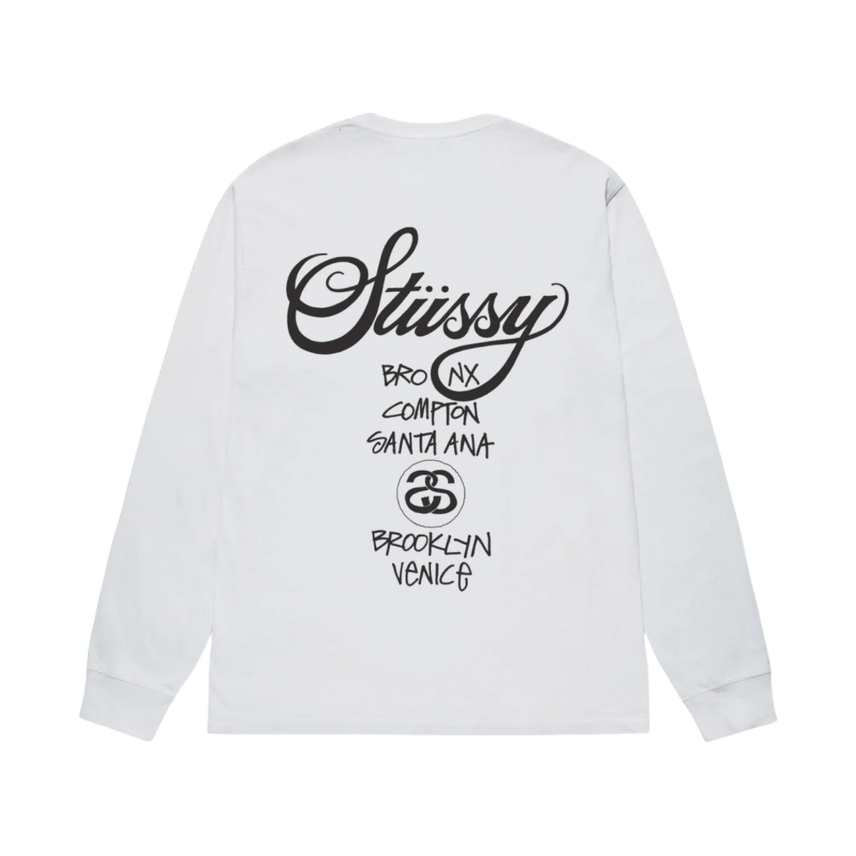 [BUNJANG] Stussy World Tour Long Sleeve T-shirt / (해외/S~XL/스탁) 스투시 월드투어 롱슬리브 2종