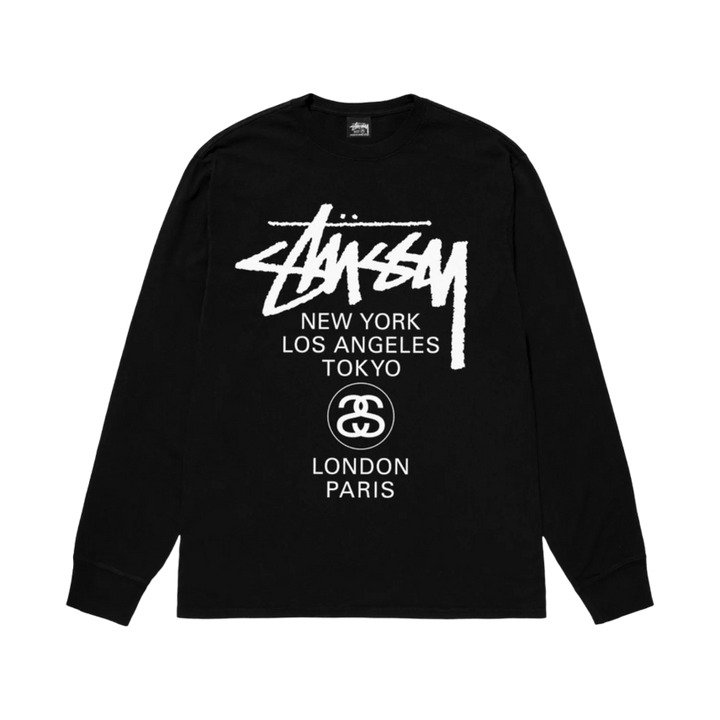 [BUNJANG] Stussy World Tour Long Sleeve T-shirt / (해외/S~XL/스탁) 스투시 월드투어 롱슬리브 2종