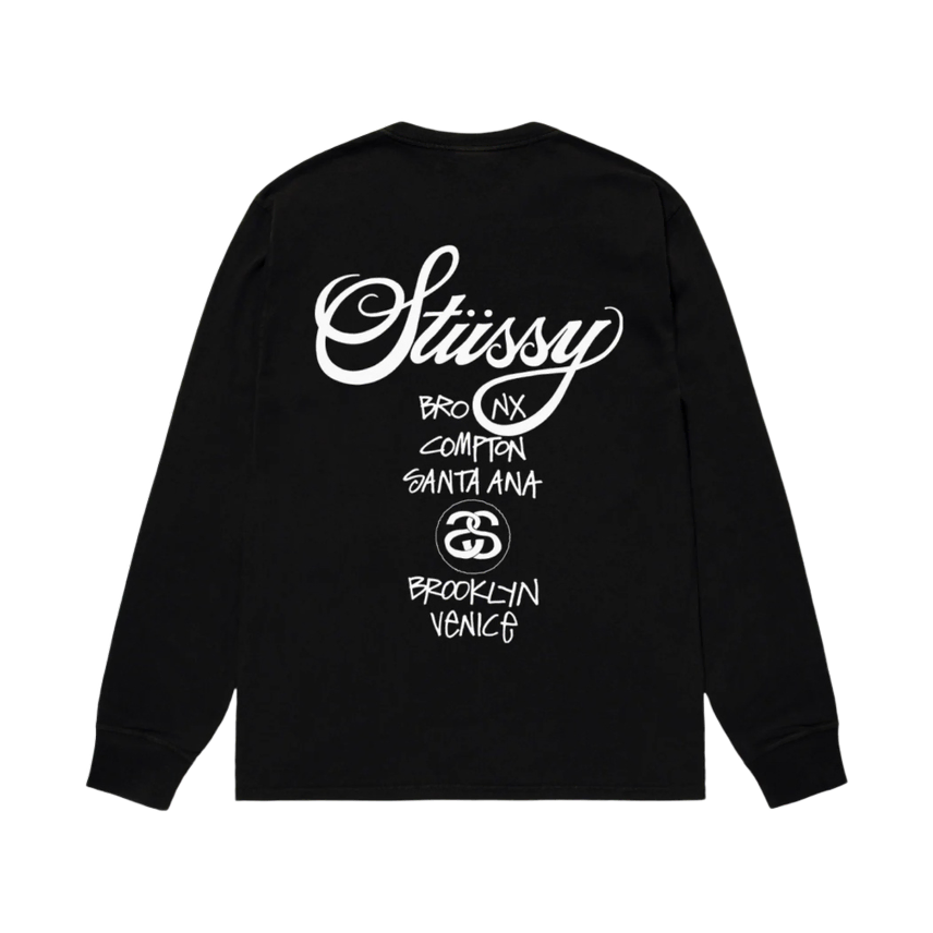 [BUNJANG] Stussy World Tour Long Sleeve T-shirt / (해외/S~XL/스탁) 스투시 월드투어 롱슬리브 2종