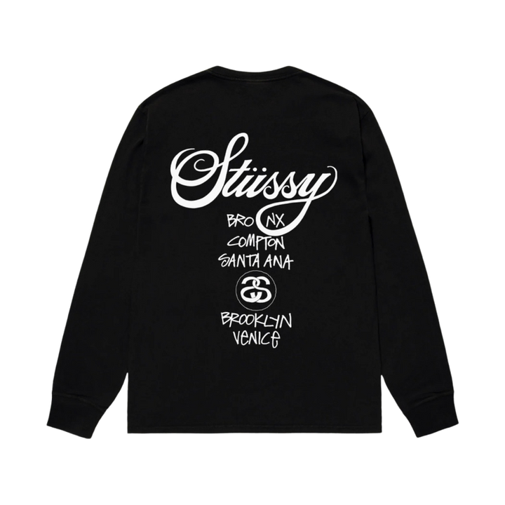 [BUNJANG] Stussy World Tour Long Sleeve T-shirt / (해외/S~XL/스탁) 스투시 월드투어 롱슬리브 2종