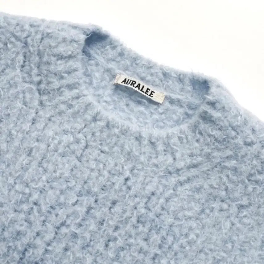 [BUNJANG] Auralee Mild Wool Knit Sweater / 오라리 밀드울 니트 화이트 블루
